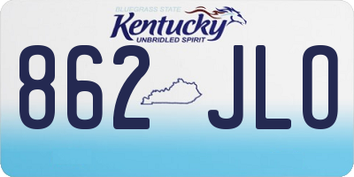 KY license plate 862JLO
