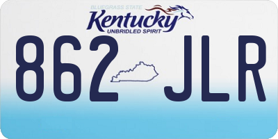 KY license plate 862JLR