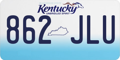 KY license plate 862JLU