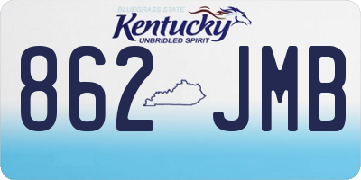 KY license plate 862JMB