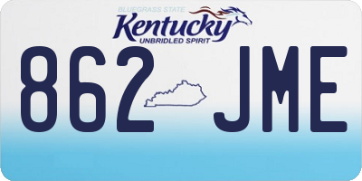 KY license plate 862JME
