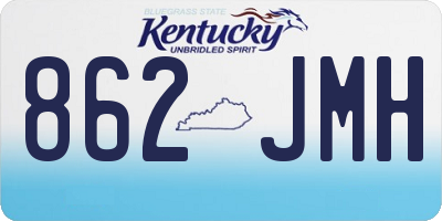 KY license plate 862JMH