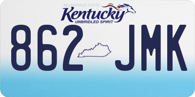 KY license plate 862JMK