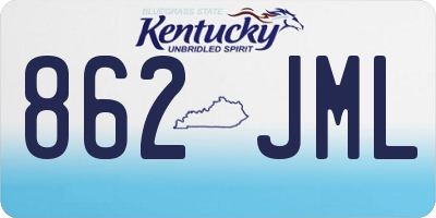 KY license plate 862JML