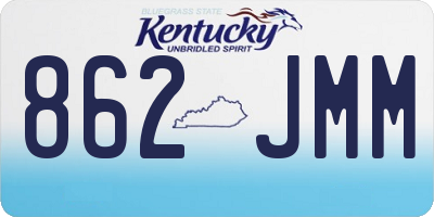 KY license plate 862JMM