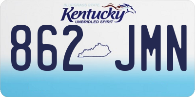 KY license plate 862JMN