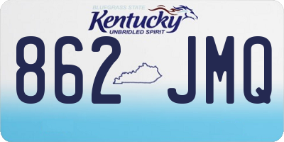 KY license plate 862JMQ