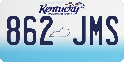 KY license plate 862JMS