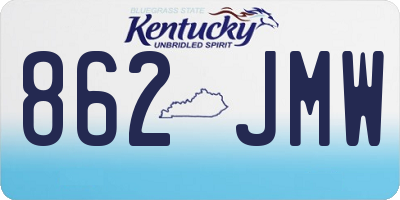 KY license plate 862JMW