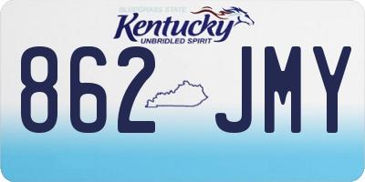 KY license plate 862JMY