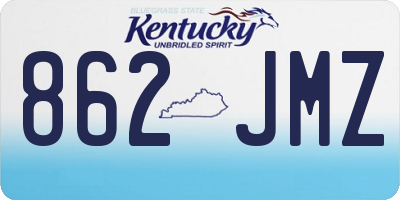KY license plate 862JMZ