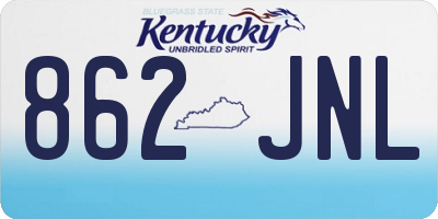 KY license plate 862JNL