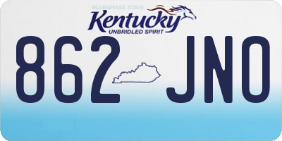 KY license plate 862JNO