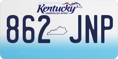 KY license plate 862JNP