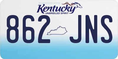 KY license plate 862JNS