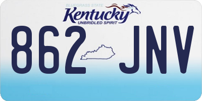 KY license plate 862JNV