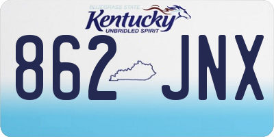 KY license plate 862JNX