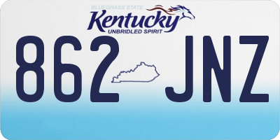 KY license plate 862JNZ
