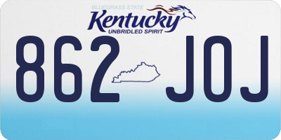 KY license plate 862JOJ