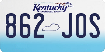 KY license plate 862JOS