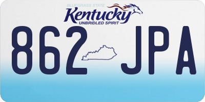 KY license plate 862JPA