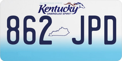 KY license plate 862JPD