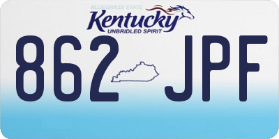KY license plate 862JPF