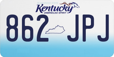 KY license plate 862JPJ