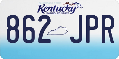 KY license plate 862JPR