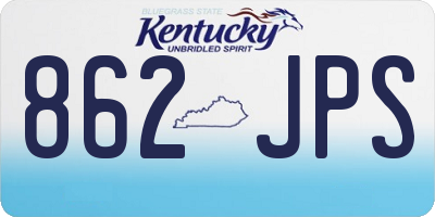 KY license plate 862JPS