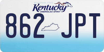 KY license plate 862JPT
