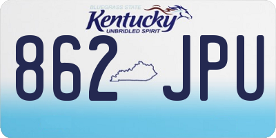KY license plate 862JPU