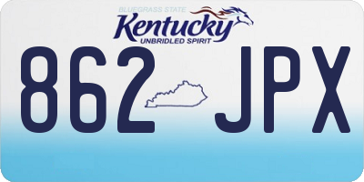 KY license plate 862JPX