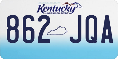 KY license plate 862JQA