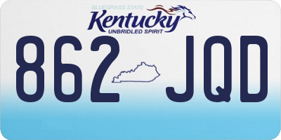 KY license plate 862JQD