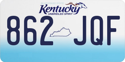 KY license plate 862JQF