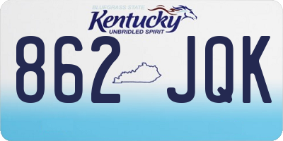 KY license plate 862JQK