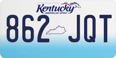 KY license plate 862JQT