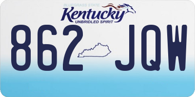 KY license plate 862JQW