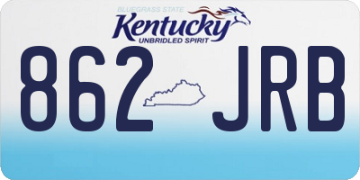 KY license plate 862JRB