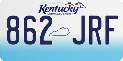 KY license plate 862JRF