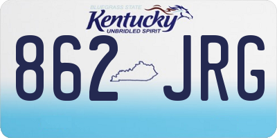 KY license plate 862JRG