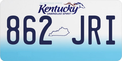KY license plate 862JRI