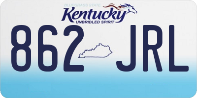 KY license plate 862JRL