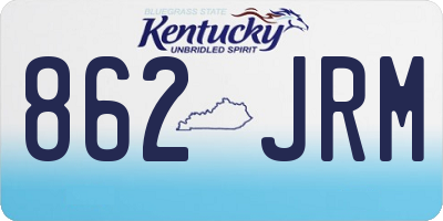 KY license plate 862JRM