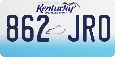 KY license plate 862JRO