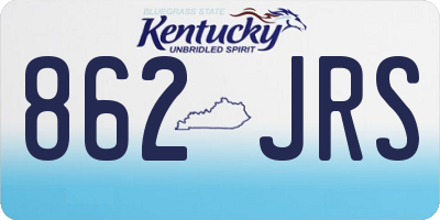 KY license plate 862JRS