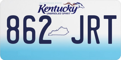 KY license plate 862JRT