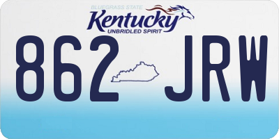 KY license plate 862JRW