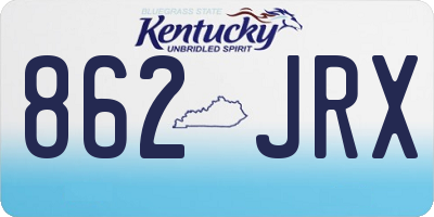 KY license plate 862JRX